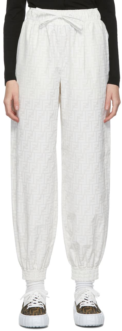 fendi white logo pants|Fendi pantsuit.